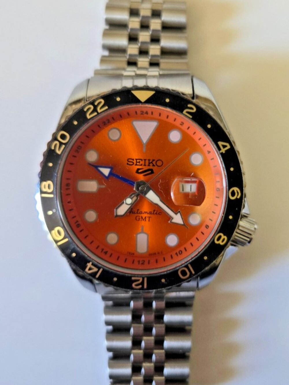 Seiko 5 Sports GMT Orange Dial Automatic Watch